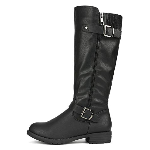 DREAM-PAIRS-Womens-Side-Zipper-Knee-High-Riding-Boots