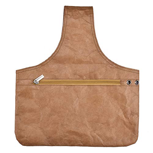 Gotian Yarn Crochet Thread Storage Mesh Bag Environmentally Friendly Paper Lightweight Portable Handbag (Brown)