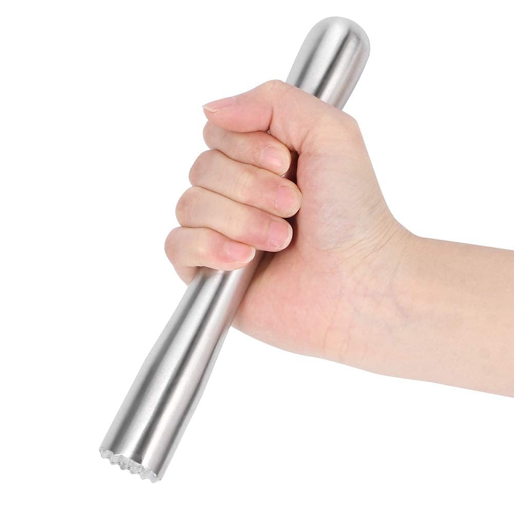 Cocktail Muddler,Drink Muddler Fruit Ice Crusher Cocktail Muddler Stainless Steel,18.5cm/7.3inch Mojito Muddler,Drink Muddler,Bar Stick Fruit Mixer for Bitter,Margaritas, Mint Fruit Based Drink