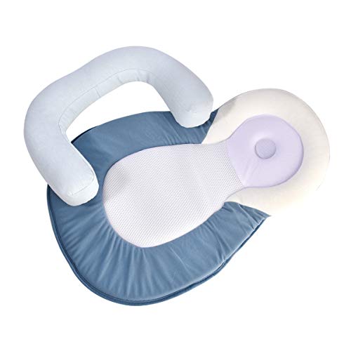 Portable Baby Crib Nursery Travel Folding Baby Bed Bag Infant Toddler Cradle Multifunction Storage Bag for 0-12 MonthBaby Care (Blue) - Thumbnail 3