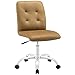 Modway Prim Mid Back Office Chair, Tan