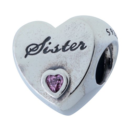 PANDORA 791946PCZ Sister's Love Charm