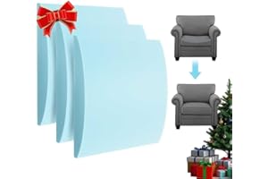 MYLIFESION Couch Cushion Support for Sagging Seat Sofa Couch Supports for Sagging Cushions Curved 40D High Density Foam Blue Pack of 3