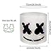 ZEULYCHAPMAN Halloween Costume Kids DJ Helmet Music Festival LED Mask Disco Lights Headgear Carnival Cosplay Light Up Mask Prop Latex Full Head Hat Rave Party White for Men (White, One Size)