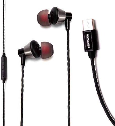 Fayevan Type C Headphones with Mic, Noise Cancelling USB C Earbuds Stereo Earphones Volume Control, Wired in-Ear Headset, Compatible with Huawei Mate 20 Pro/Mate10/P20/P20P,MI,XperiaXZ3