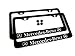 2 Pieces Mercedes-Benz Black Metal License Plate Frame Tag Holder and Screw Cap Covers