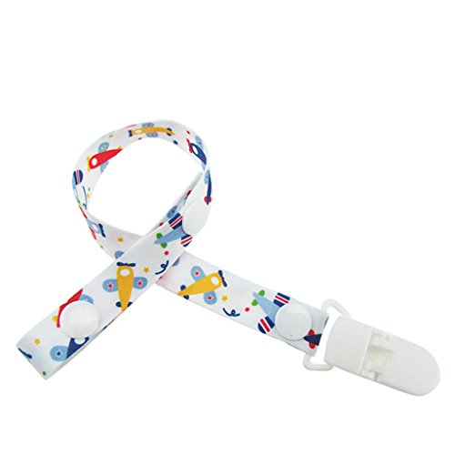 Woolf's House Baby Girs Boys Pacifier Chain Clip Holder Nursing Teether Dummy Soother Nipple Leash Strap (Aircraft)