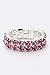 Chic Chelsea 2 Row Crystals Stretch Ring