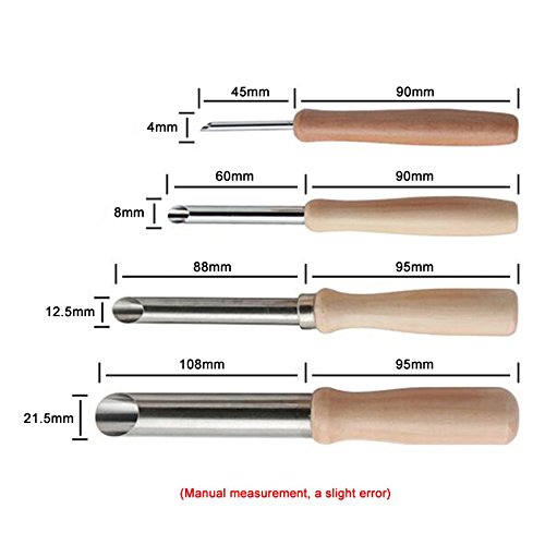 COMIART 4-Piece Clay Hole Cutters for Pottery Sculpture Modeling Toot Set
