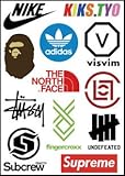 Bape NikeSupreme Logo Skateboard Vinyl Sticker Laptop Luggage Car Bumper Decals