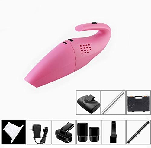 HCDMRE Vacuum car cleaner cordless, Car vacuum cleaner handheld wireless home car with high power dual-use mini car,Pink