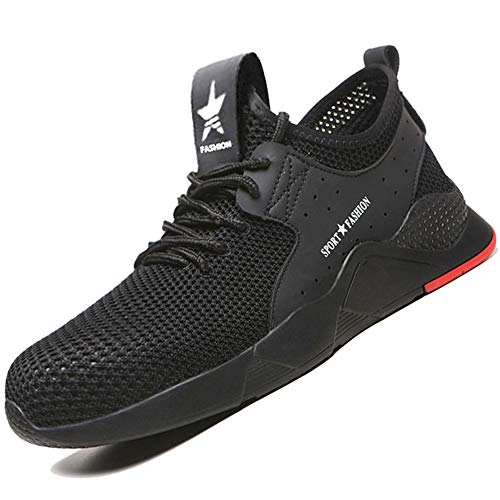 women's black safety trainers