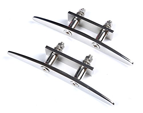 image for MxEol Dock Cleat Boat Deck Hardware Stainless Steel Flat Top 2 Hole w/