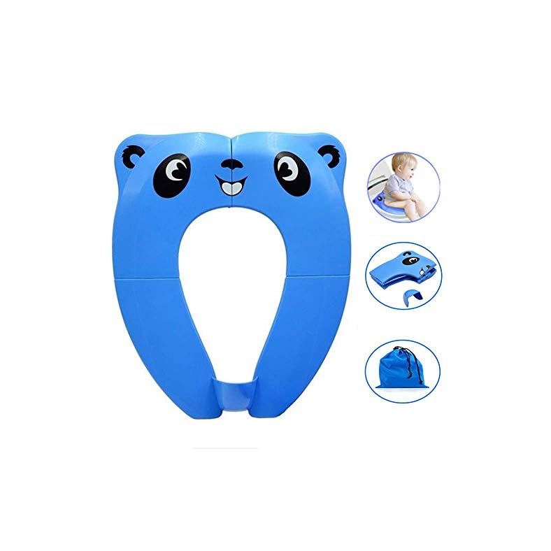 Portable Potty Seat with Splash Guard for Boys, Folding Travel Potty Seat for Toddler, Baby and Kids, Recyclable Non…