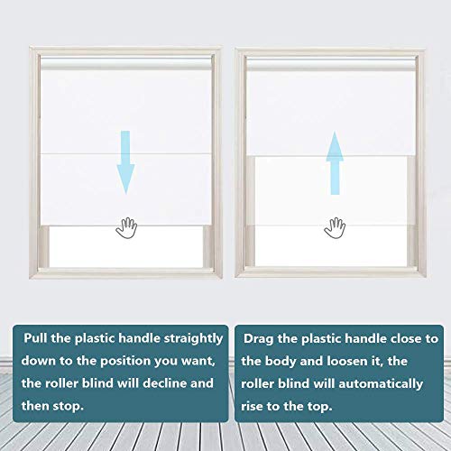 Persilux Sheer Shades Cordless Window Blinds 100 Blackout Roller Shades UV Protection Window