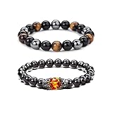 Black Obsidian Tiger Eye Bracelets for Men