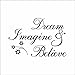 Witkey Dream Imagine and Believe Inspirational Wall Decal Stickers Quotes Saying and Words DIY Home Decor Vinyl Wall Murals Art Decor Room Home Decoration