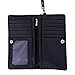 HDE Women's Leather Wallet Clutch Multi-Function Zippered Wristlet Purse Black