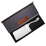 Raskyee 7 inch Kitchen Chef Cleaver Knife -German Stainless Steel- Razor Sharp Blade & Easy Grip Handle Chopping, Carving & Slicing Knife -Meat, Vegetable & Fruit Cleaver for Home & Restaurants
