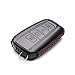 Vitodeco Genuine Leather Smart Key Fob Case Cover Protector - Compatible with Toyota Prius Prime (2017 - 2021 Models) - 4 Buttons with A/C, Black/Red