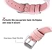 YOOSIDE for Fenix 5S/5S Plus Leather Watch Band, 20mm Quick Fit Metal Stainless Steel Hybrid Genuine Leather Watch Band Strap for Garmin Fenix 5S / Fenix 5S Plus Men Women (Rose Pink)