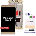 for Huawei Mate 9 LCD Screen Replacement MHA-L09 MHA-L29 AL00 L23 5.9" LCD Display Touch Screen Digitizer Panel with Frame Assembly Full (NO Fit for Mate 9 Lite) (Gold with Frame)