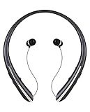 Wireless Headphones, Cocopa V4.1 Bluetooth Headphones Hi-Fi Stereo Neckband Wireless Headset Retractable Earbuds with Mic IPX5 Sweatproof for Running Gym Workout Talk Time Up To 15 Hours (Black)