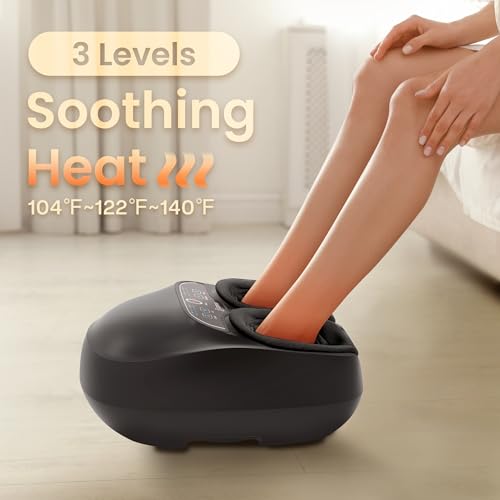 COMFIER Foot Massager with Heat, Compression & Vibration Shiatsu Feet Massager for Plantar Fasciitis, Neuropathy, Electric Foot Warmer Remote Control, Gifts for Women, Men