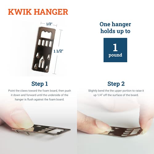 Foam Board Assortment Sawtooth Frame Hangers 25 Pack Includes Kwik