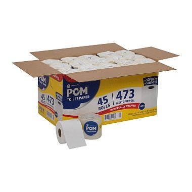 POM Bath Tissue, 2 Ply (473 sheets, 45 rolls) AS
