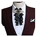 YanLen Groomsman Bridegroom Mens Bow Tie Fashion Bow Tie For Wedding Party (Black)