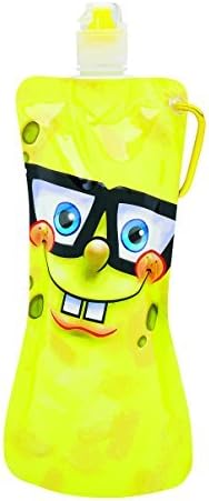 The Original Disposable Flask Spongebob Squarepants Water Bottle with Carabiner, 3 Pack, 20 oz by Original Disposable Flask