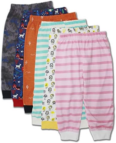 Bagright Kid's Cotton Pajama/Pyjama Pant with Rib - Pack of 6 (Multicolour)