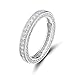 SOMEN TUNGSTEN 925 Sterling Silver Rings Cubic Zirconia Eternity Engagement Wedding Band Width 3MM Size 4-10