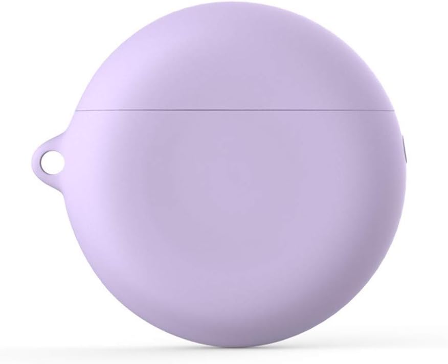 Lukame Silicone Case for Liquid Pocket Thin and Light Case Shockproof Protective Case for Huawei Freebuds 3 Charging Case with Carabiner(Purple)