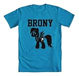 My Little Pony Rainbow Dash Brony Mens T-Shirt (Turquoise, Large)