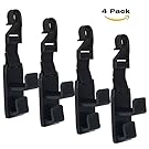 PLUSLOR Car Front Back Seat Headrest Hanger Hooks - Handy for Purse, Backpack, Coat, Handbag & Shopping bags with Thicker Straps - by (Heavy duty for Car, SUV, Truck, 4-Pack)