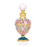 H&D 5ml Pink Royal Style Empty Refillable Crystal Glass Perfume Bottle Oil Bottle