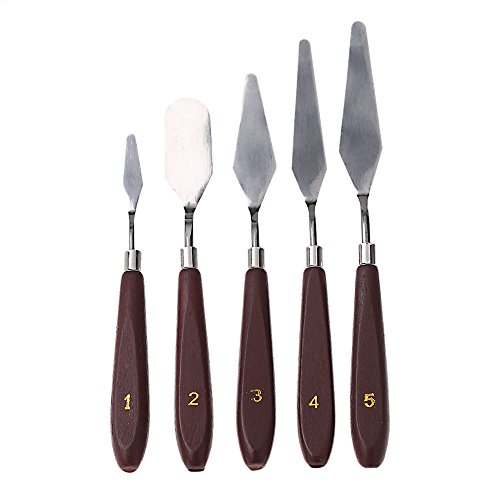 Anself 5pcs Stainless Steel Spatula Palette Knife Painting Mixing Scraper Set Product ID: 73318