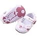 DZT1968® Baby Girl Soft Sole White Floral Floor Socks Shoes Boots Prewalker (0-18 Months)