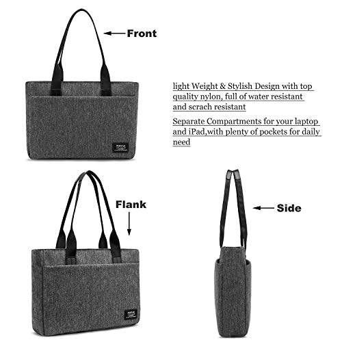 image for Laptop Tote Bag DTBG 15.6 Inch Women Shoulder Bag Nylon Briefcase Casu