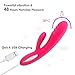 SVAKOM Adonis 100% Waterproof Ribbed Warming Rabbit Vibrators Vibrator with Heating Mode for Women/Couples (Plum Red)