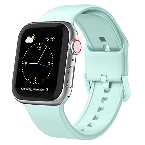 Sport Band Compatible with Apple Watch Bands 45mm 44mm 42mm, Soft