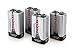 Tenergy Combo: 4pcs 9V 600mAh Li-ion Rechargeable Batteries