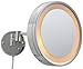 Jerdon HL7CF 9.75-Inch Lighted Wall Mount Makeup Mirror with 3x Magnification, Chrome Finish