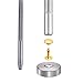 Bememo 180 Set 3 Sizes Leather Rivets Single Cap Rivet Tubular Metal Studs with 3 Pieces Fixing Tool for DIY Leather Craft Rivets Replacement, 4 Colors Gold, Silver, Gunmetal, Bronze