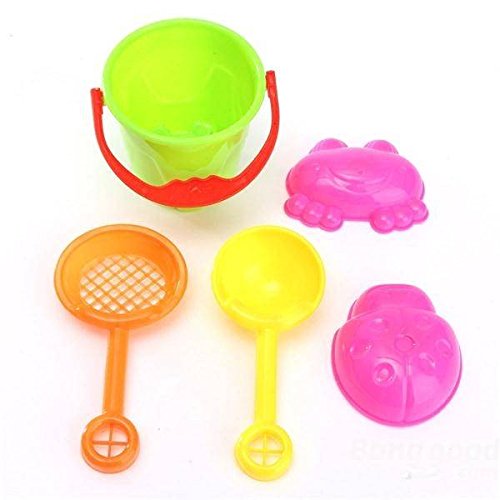 Bazaar 5Pcs Mini Summer Ocean Sand Beach Kids Seaside Toys Castle Swim Bucket Spade Shovel Rake Water Tools