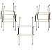 Xinlinke 5Pcs 6-Inch Small Invisible Plate Wire Hanger Wall Holders with Protective Rubber Cover for 5
