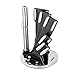VonShef 7 Piece Professional Stainless Steel Kitchen Knife Set with Revolving Block