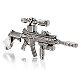 INBLUE Men's Alloy Pendant Necklace Grey Gun Rifle Army Tribal -With 23 Inch Chain